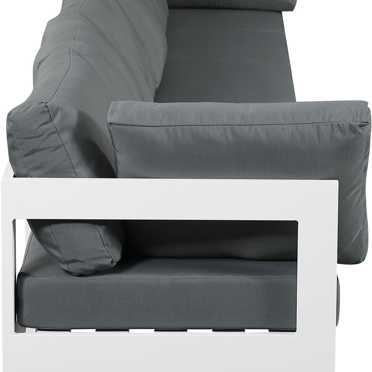 Nizuc - Outdoor Patio 6 Seat Modular Sofa With White Frame