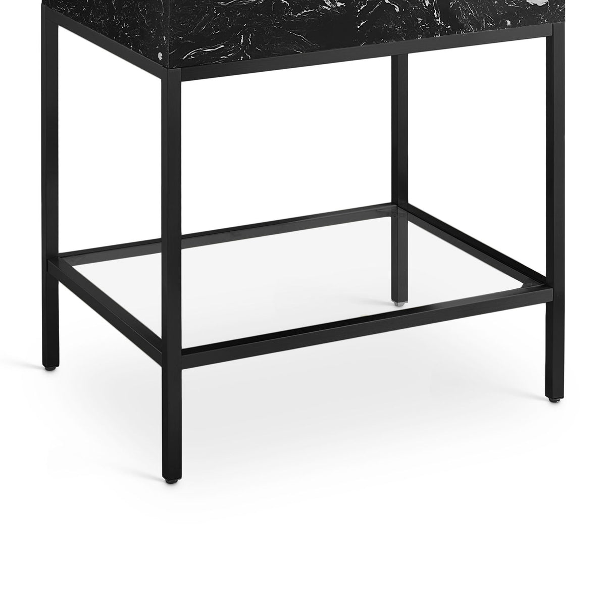 Marmo - Engineered Marble Bathroom Vanity With Black Base