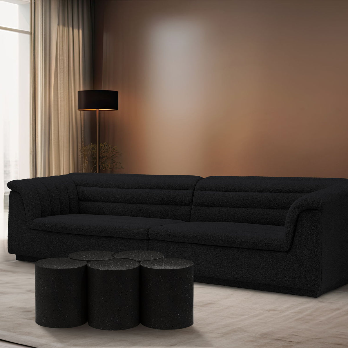 Dimple - 5 Piece Modular Coffee Table - Terazzo Finish