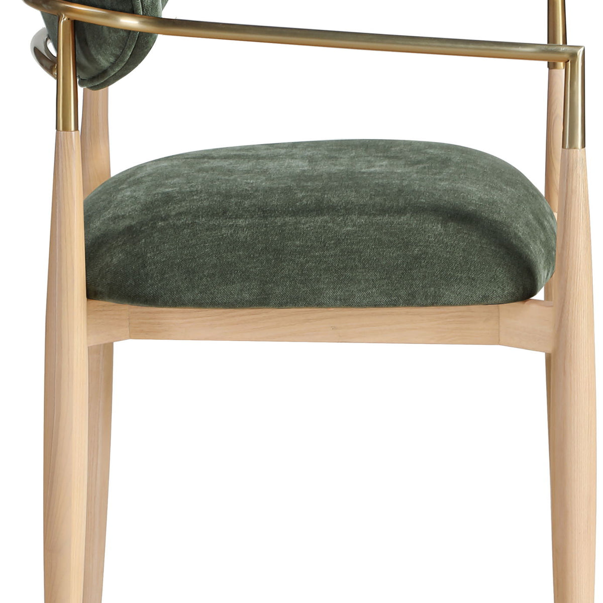 Riccio - Fabric Dining Arm Chair (Set of 2) - Natural Frame