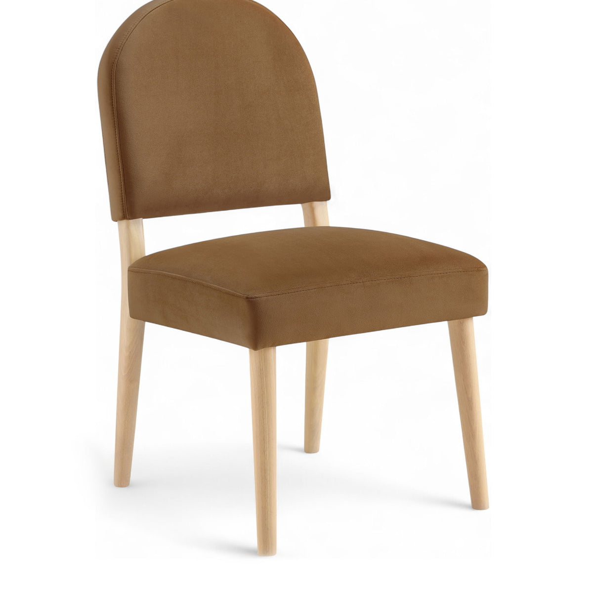 Varinelle - Velvet Upholstered Dining Chair (Set of 2) - Saddle
