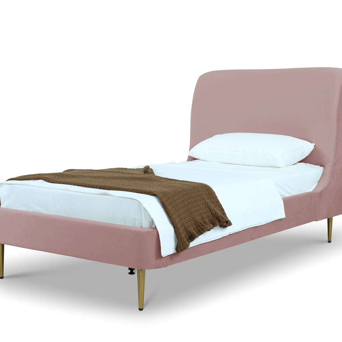 Manhattan Heather - Bed With Gold Legs