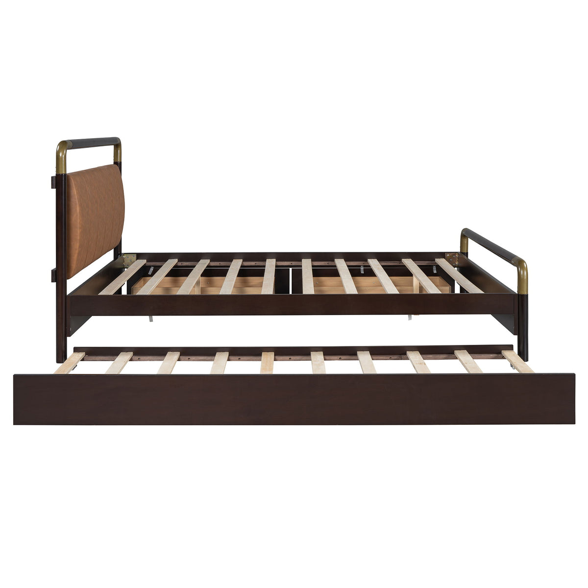 Storage Platform Bed, With 2 Big Drawers, Trundle
