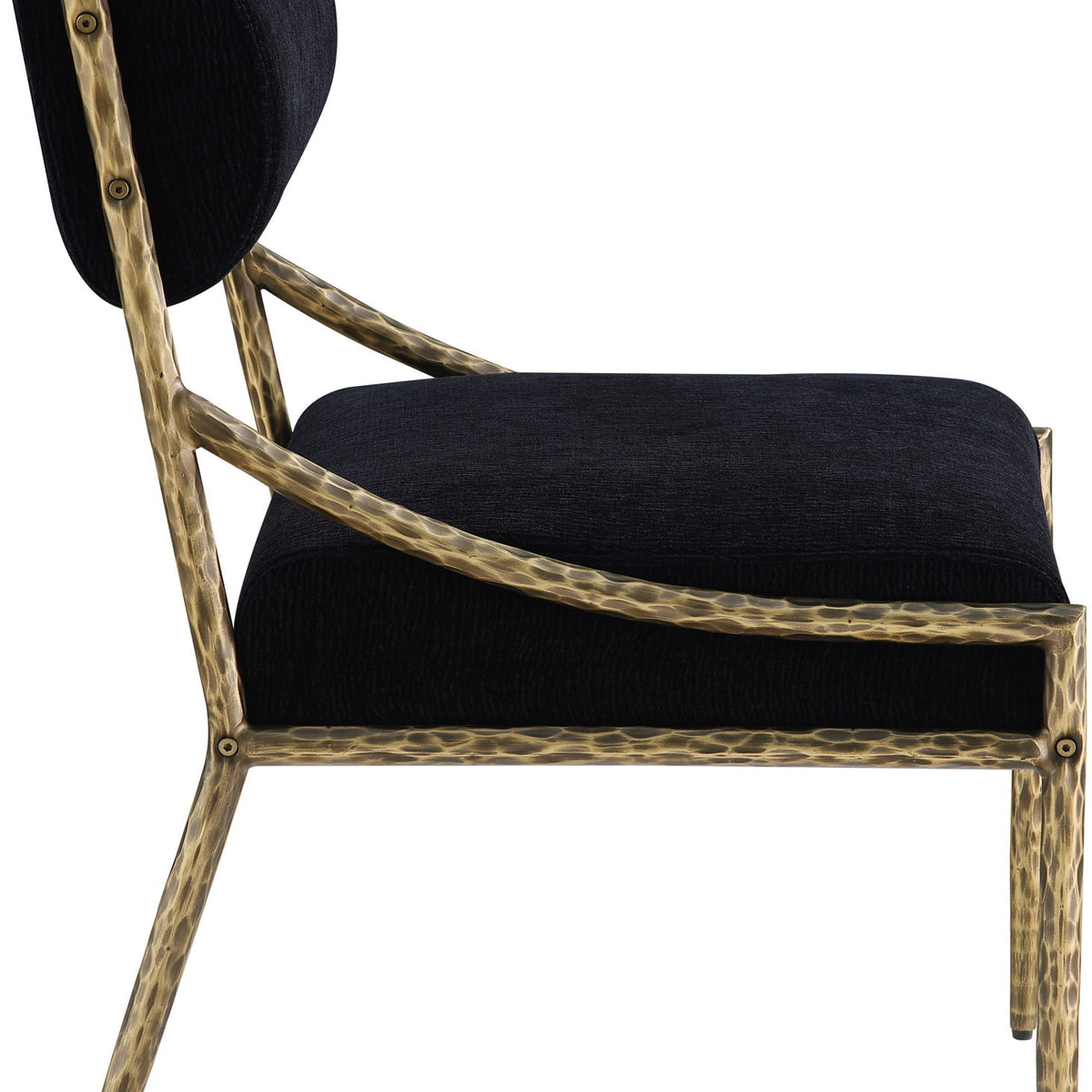 Bastille - Upholstered Dining Side Chair (Set of 2) - Brass Frame