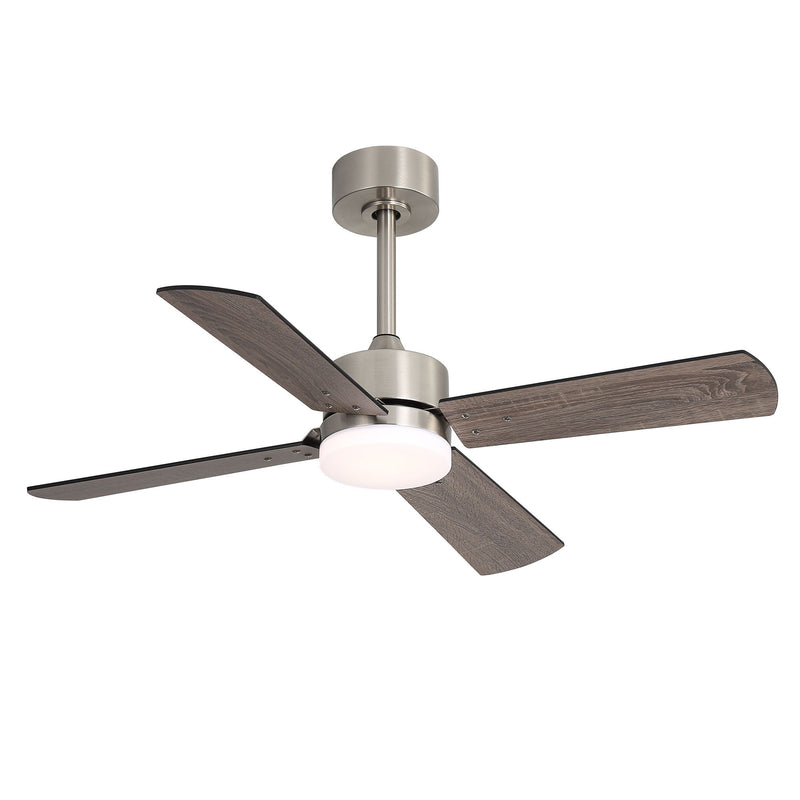 42" Ceiling Fan With Light And Memory Function, DC Reversible Motor, 4 Blades