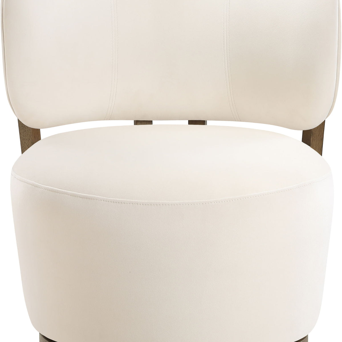 Elara - Velvet Upholstered Swivel Accent Chair - Stained Brown