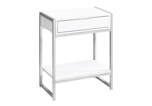 Accent Side Table, Storage Drawer, Spacious Tabletop