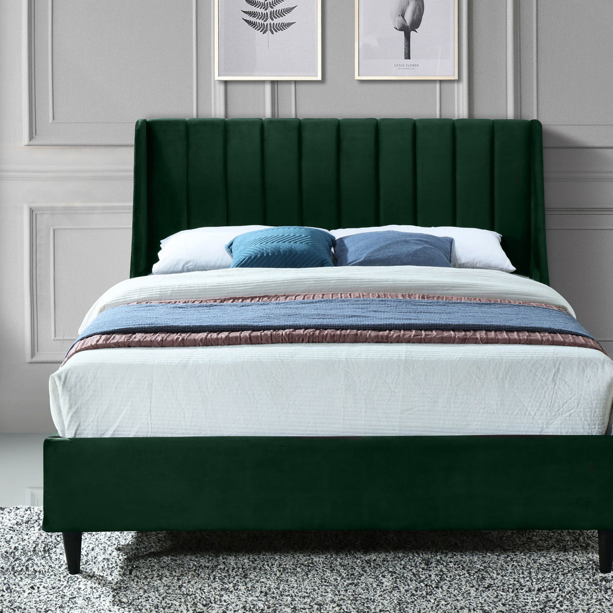 Eva - Velvet Bed
