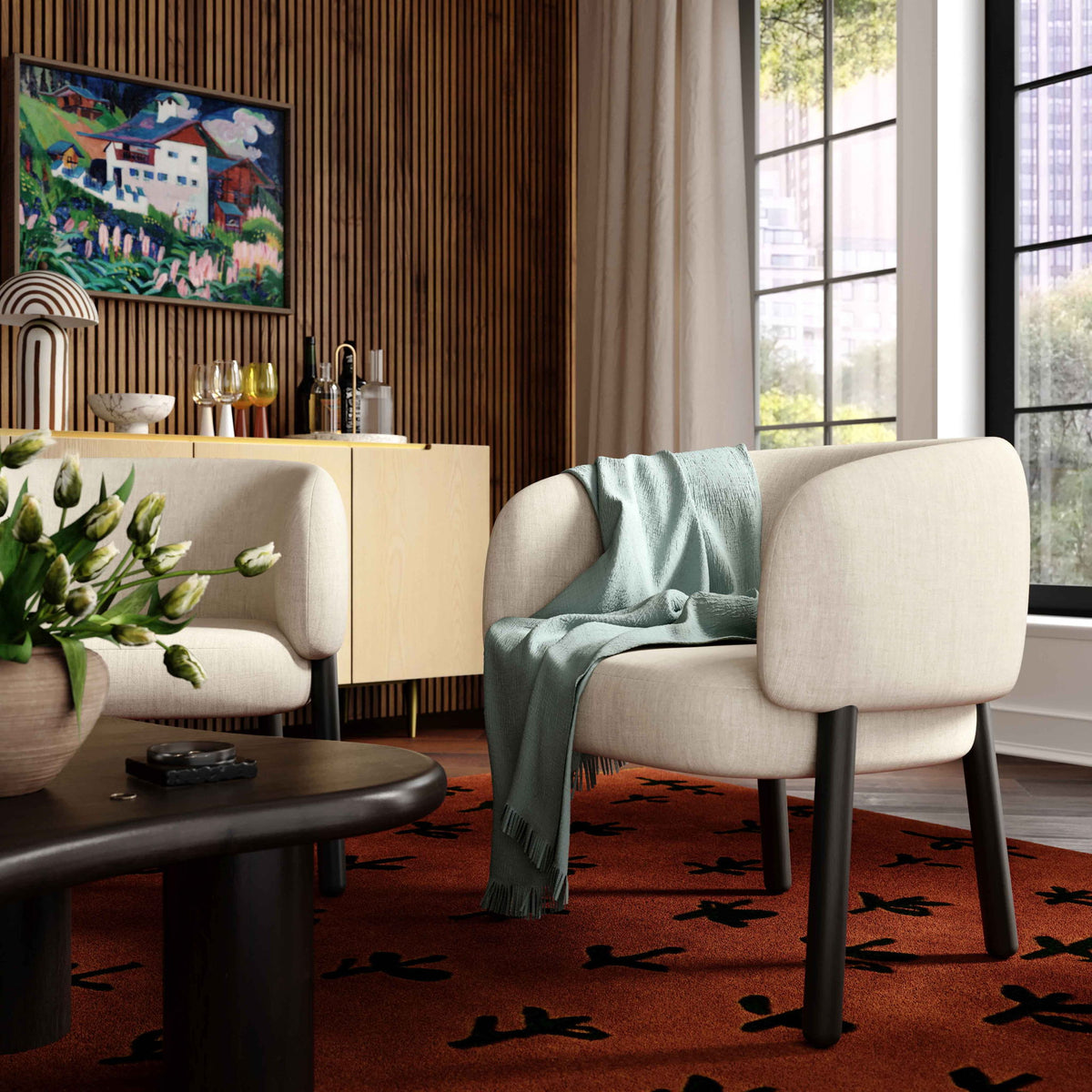 Foxy - Performance Basketweave Chenille Accent Chair
