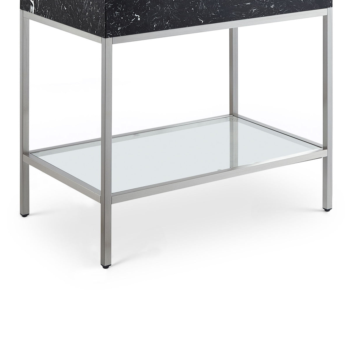 Marmo - Engineered Marble Bathroom Vanity With Chrome Base