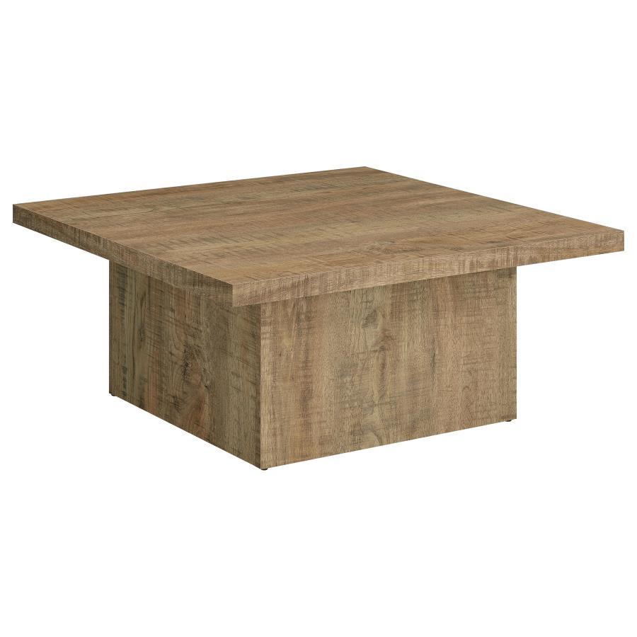 Devar - Square Engineered Wood Coffee Table - Mango Brown