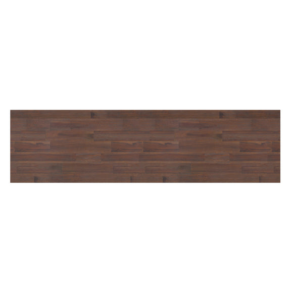 Distressed dark brown wood front panel for TV media stand