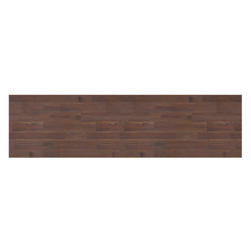 Distressed dark brown wood front panel for TV media stand