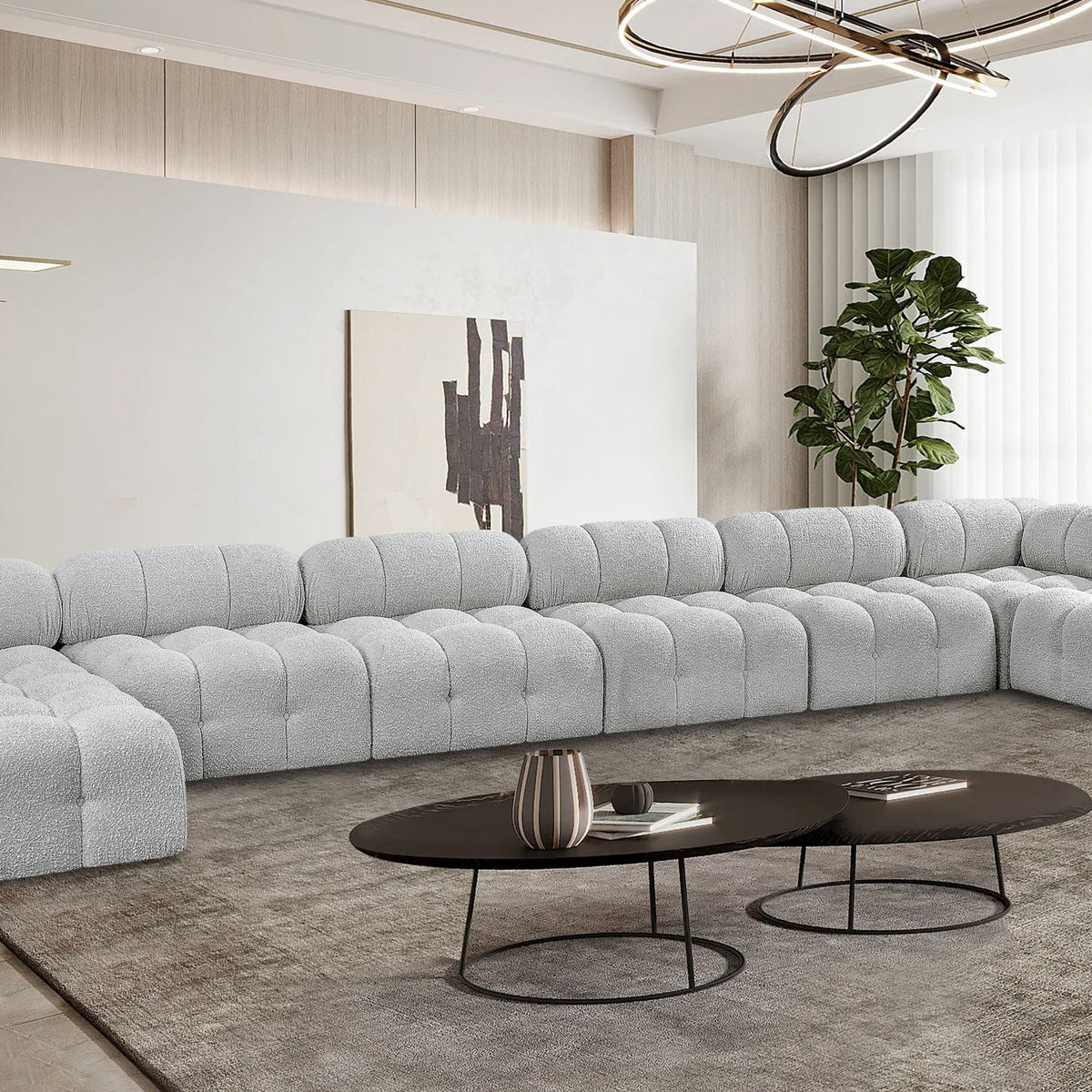 Ames - 8 Piece Fabric Modular Sectional