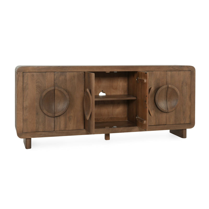 Vally - Wood 6 Door Buffet - Artisan Brown