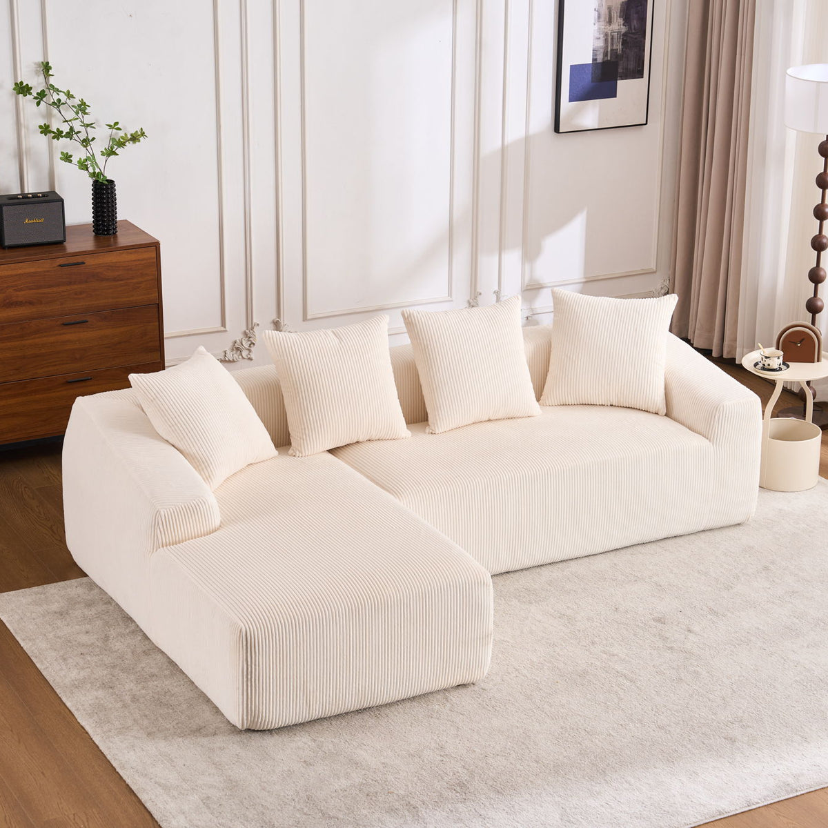 Combined 3 Seater Sofa With 4 Pillows