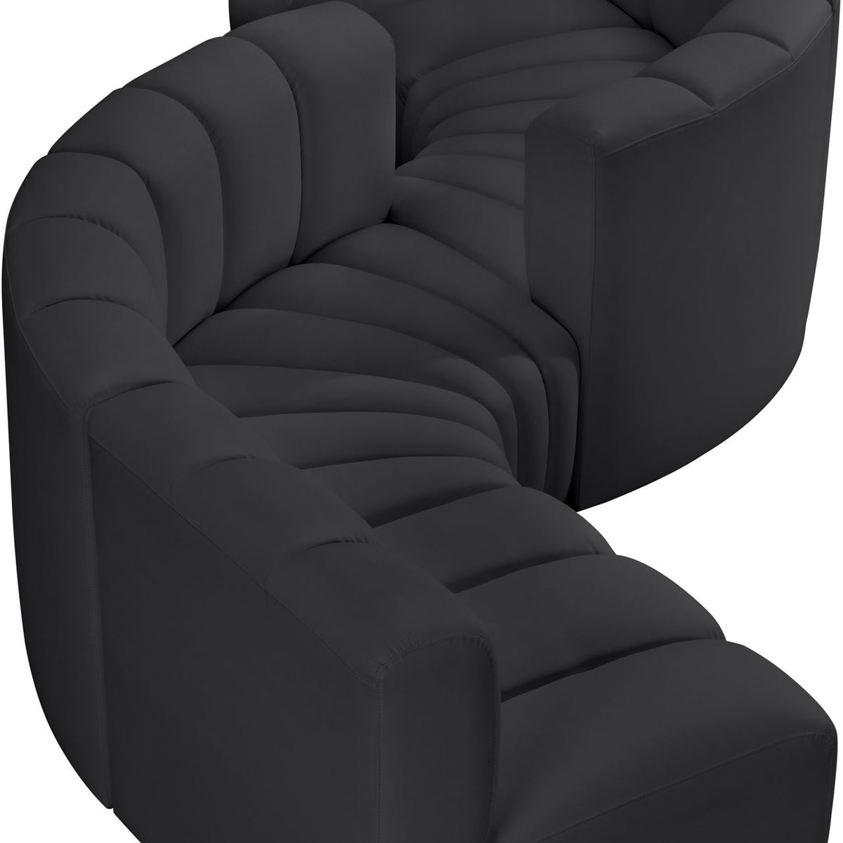 Arc - Faux Leather 6 Piece Modular Sofa