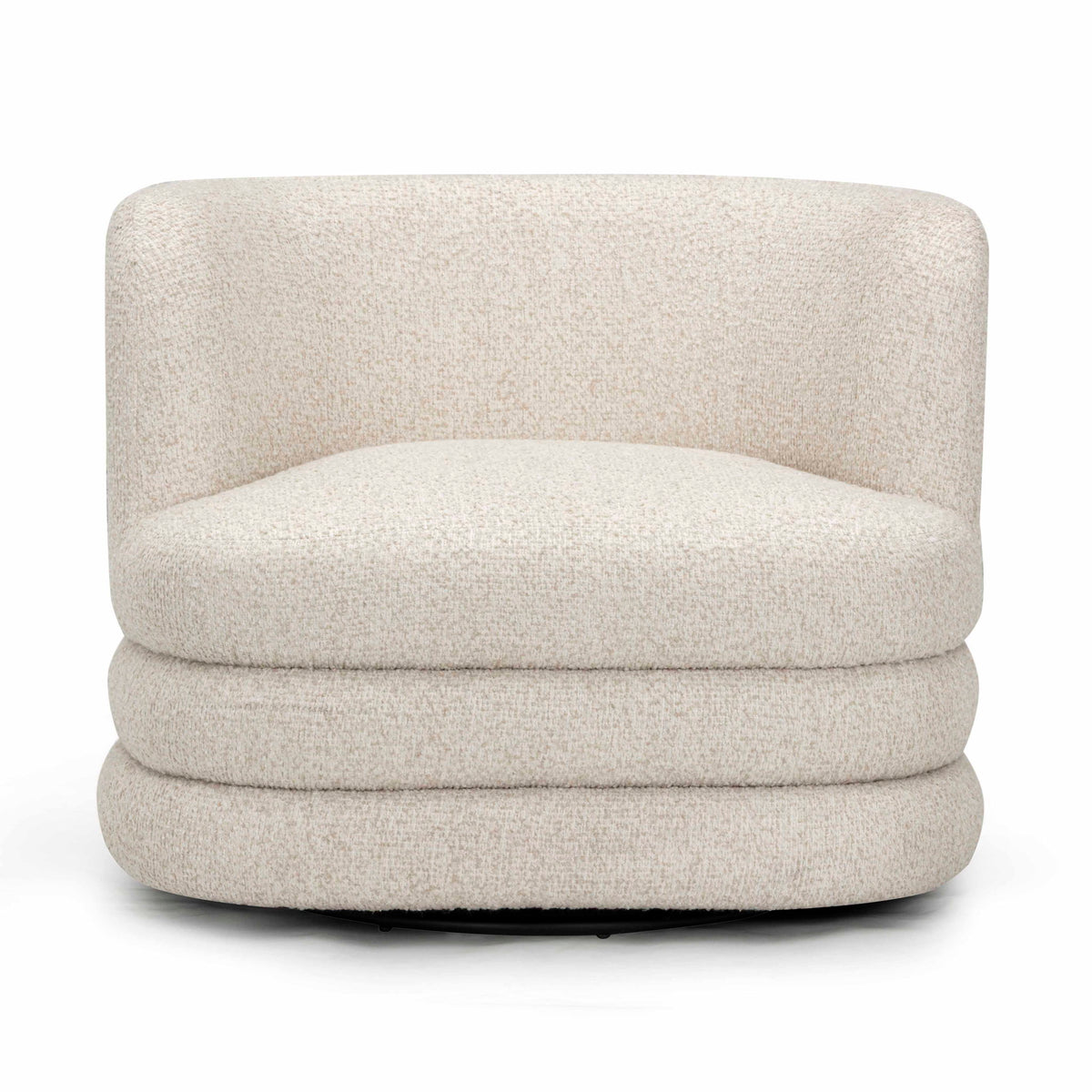 Astor - Heavy Boucle Swivel Hotel Lounge Chair - Cream