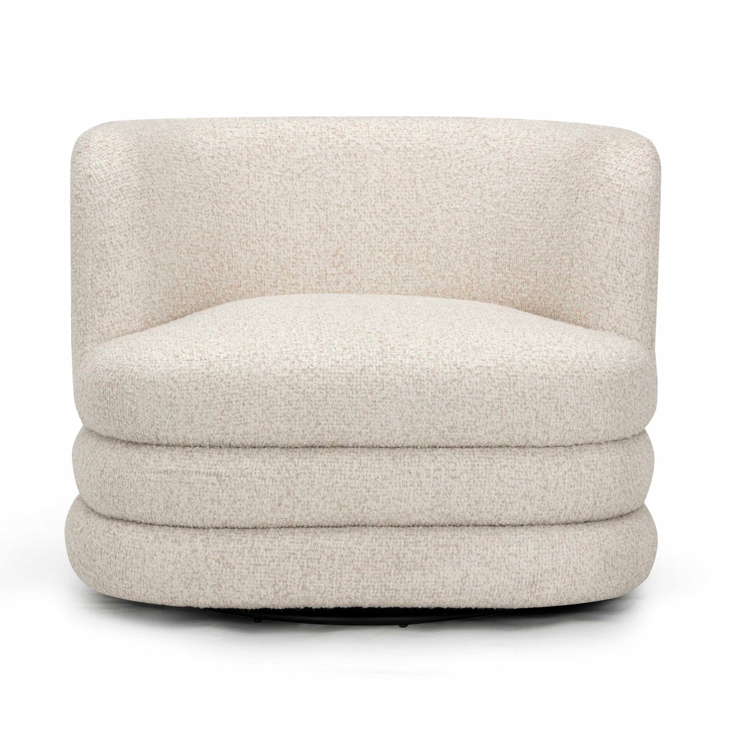 Astor - Heavy Boucle Swivel Hotel Lounge Chair - Cream