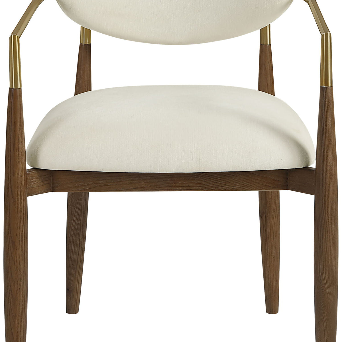 Riccio - Fabric Dining Arm Chair (Set of 2) - Walnut Frame
