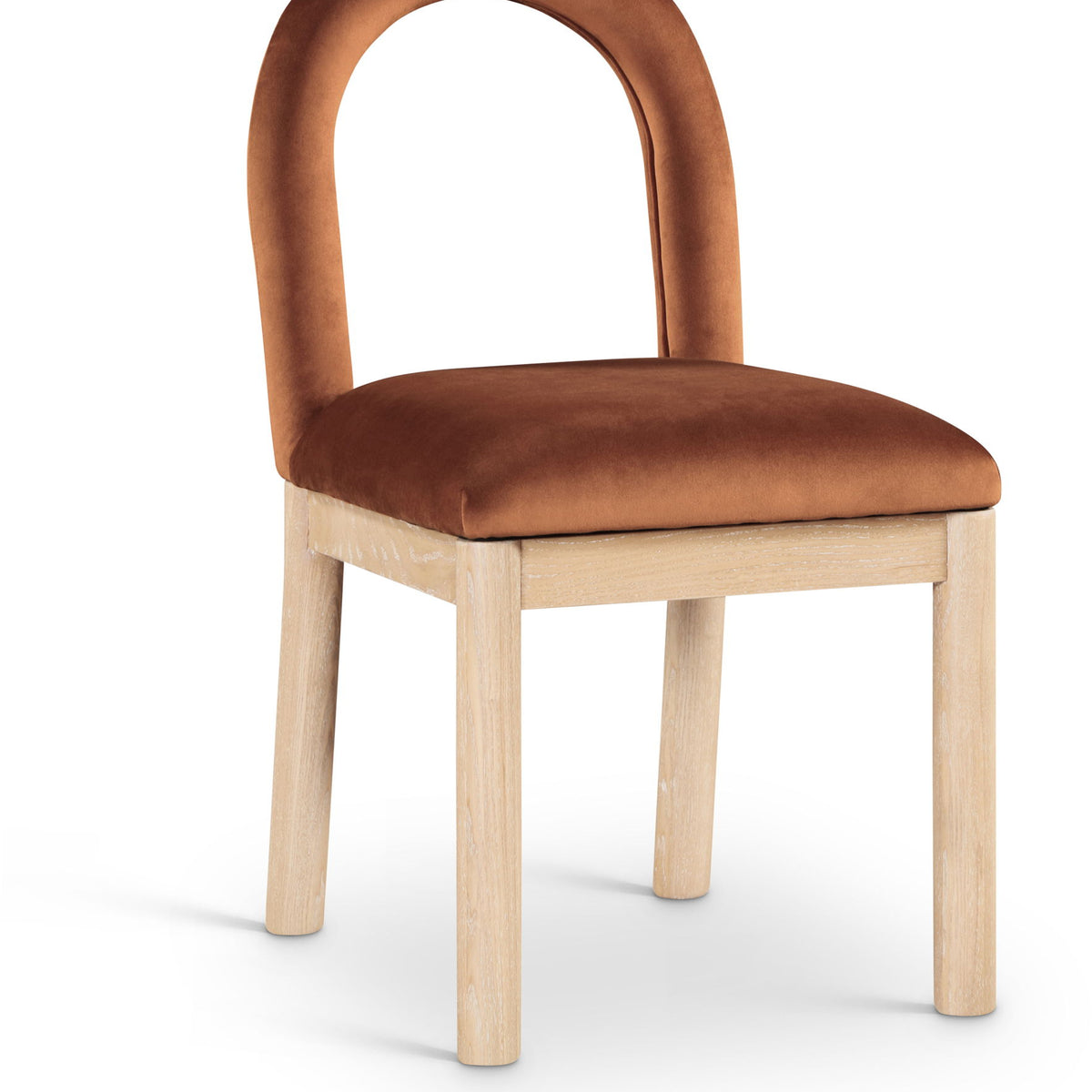 Conrad - Velvet Dining Chair With Natural Legs