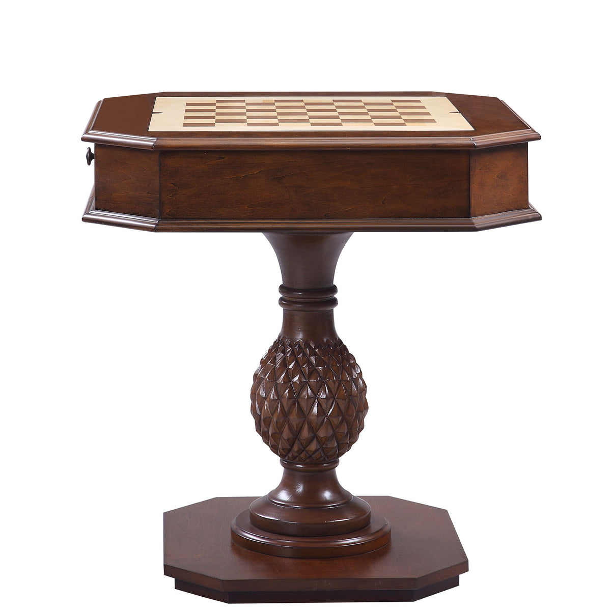 Bishop - Reversible Chess Checker Game Table With Game Tray (Chess Fingures Not Included) - Cherry