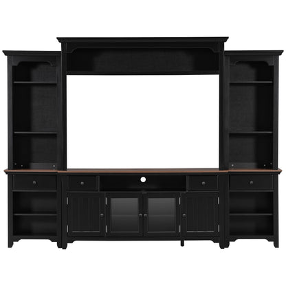 Extra Large TV Stand, Entertainment Center With Storage Cabinets