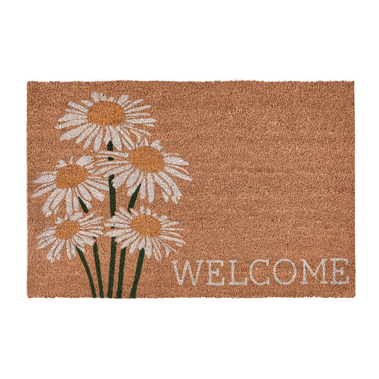 Doormats - Daisy Welcome Doormat - Ivory Multi/Natural