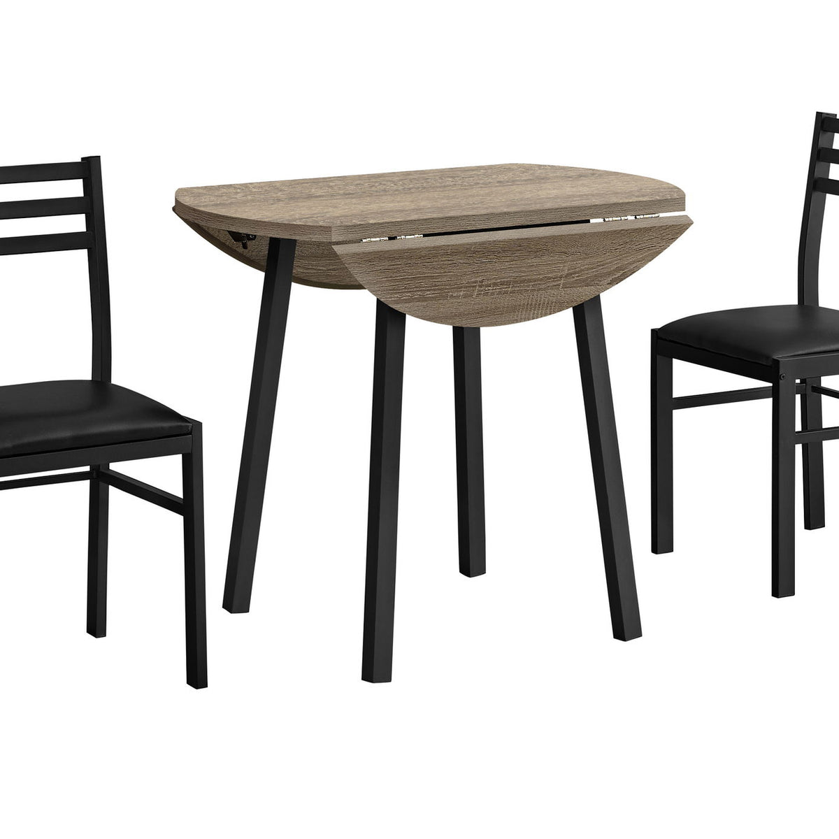 3 Pieces Dining Table Set, Small, Drop Leaf, Contemporary & Modern