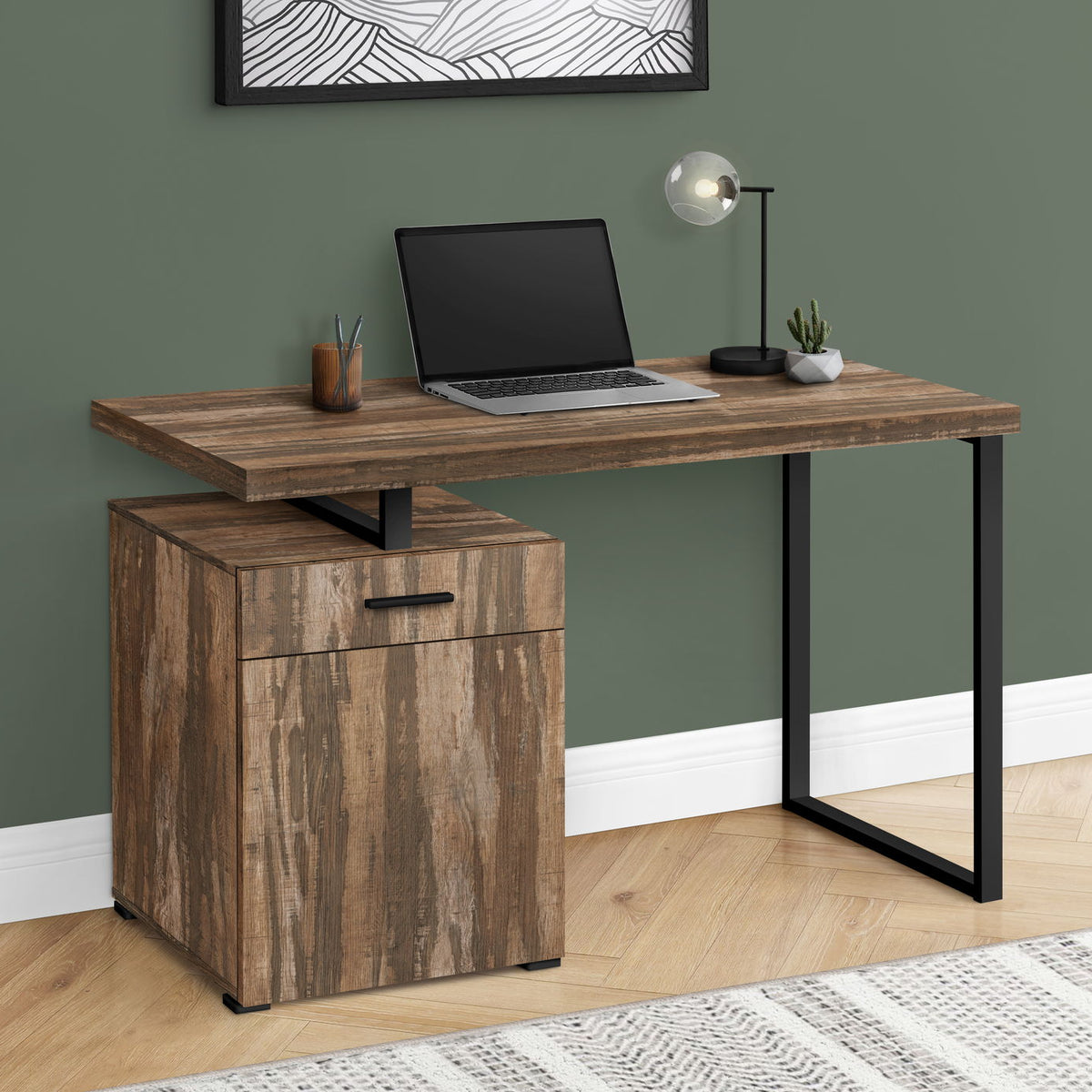 Computer Desk, Home Office, Laptop, Left, Right Set-Up, Storage Drawers, Work, Contemporary, Modern