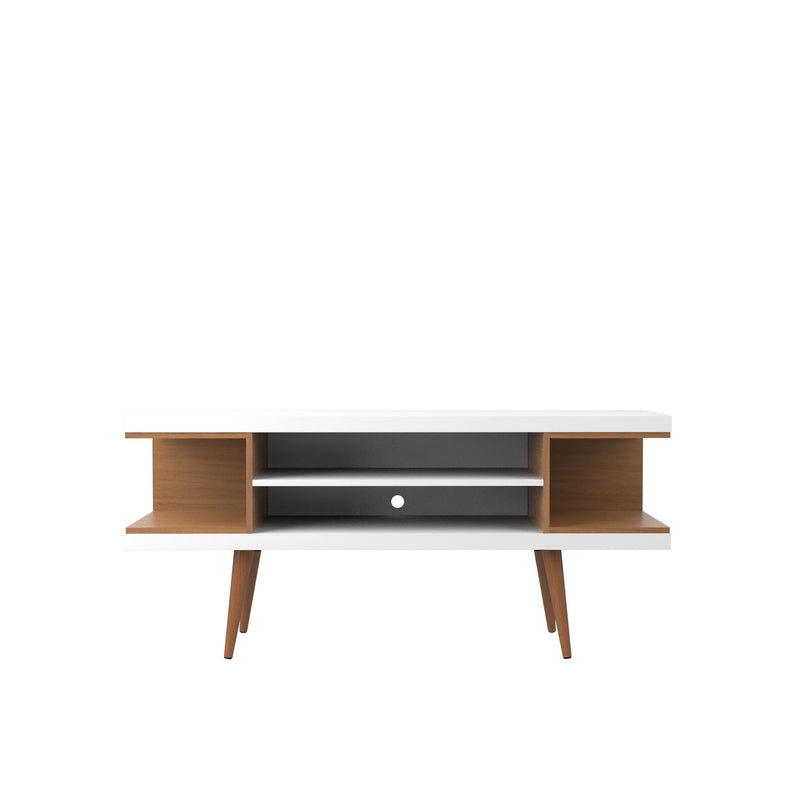 Manhattan Utopia - TV Stand - Maple Cream And White