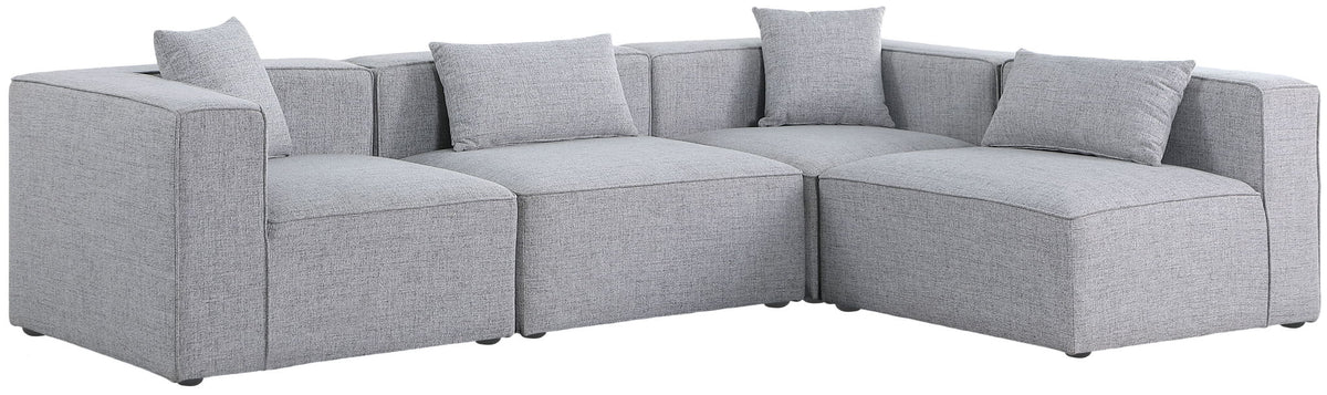 Cube - Linen 4 Piece Modular Corner Sectional