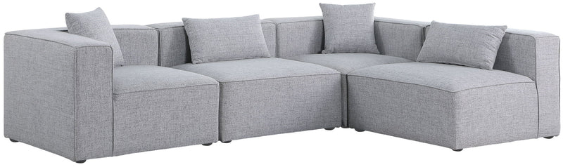 Cube - Linen 4 Piece Modular Corner Sectional