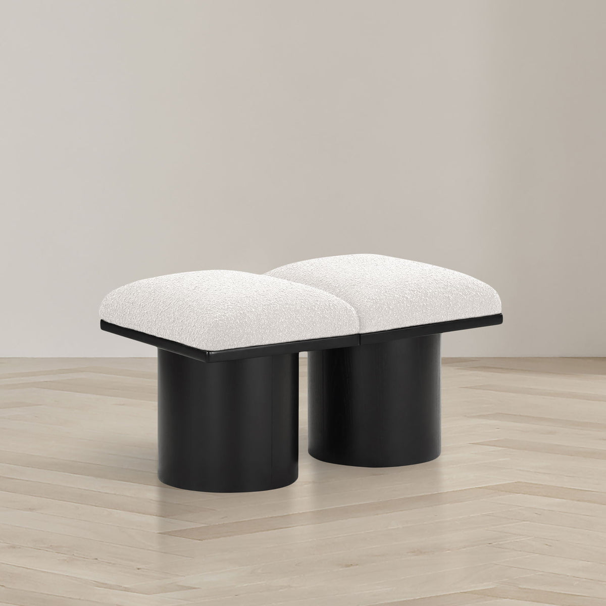 Pavilion - 2 Piece Modular Bench With Black Base