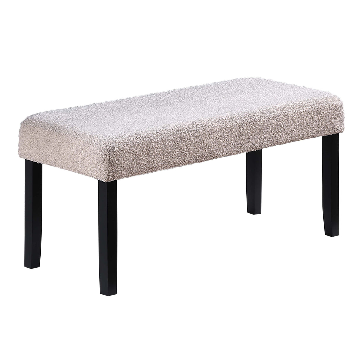 Dining Bench Upholstered - Black / Black / Neutral / Neutral