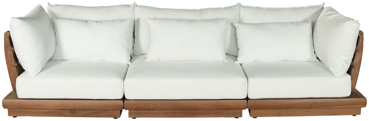 Mirella - 3 Piece Water Resistant Fabric Upholstered Outdoor Patio Modular Sofa