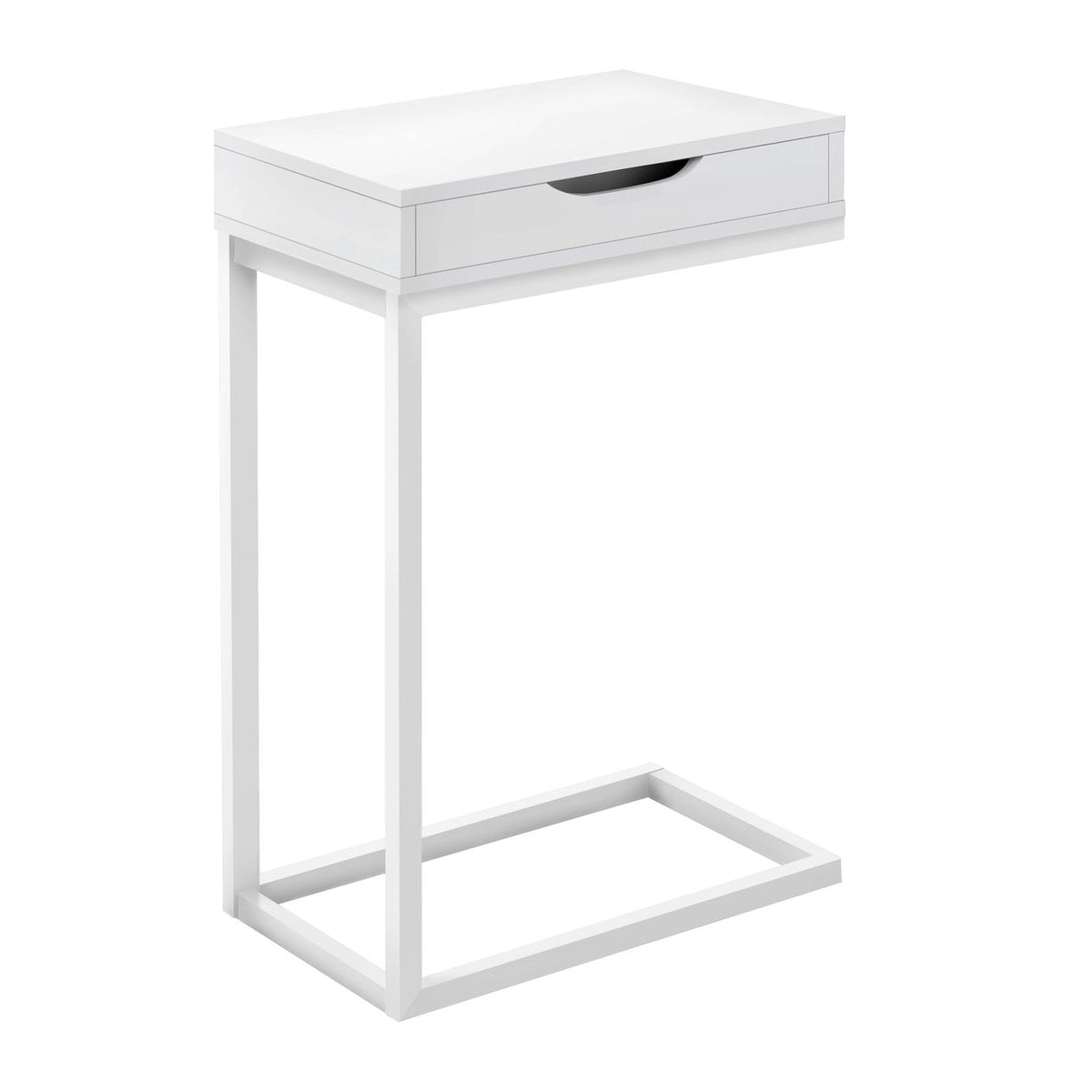 Accent Table, C - Shaped Contemporary Elegant Desig