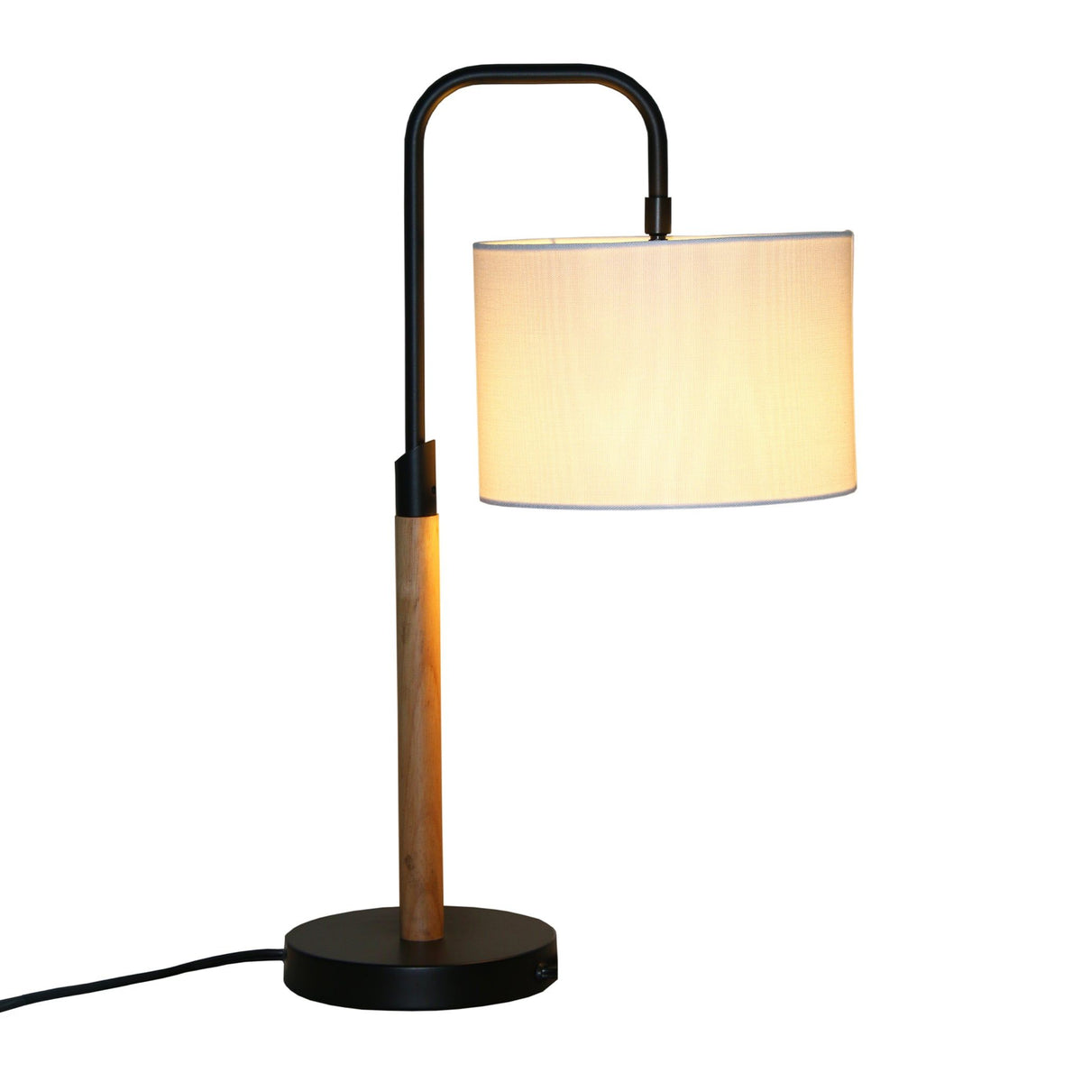 Arcus Paniz - Desk Lamp With Cylinder Shade - Black