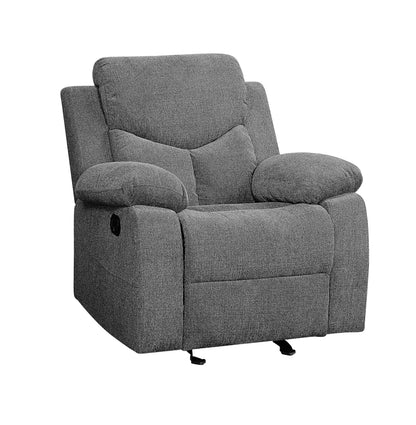 Kalen - Chenille Glider Recliner - Gray