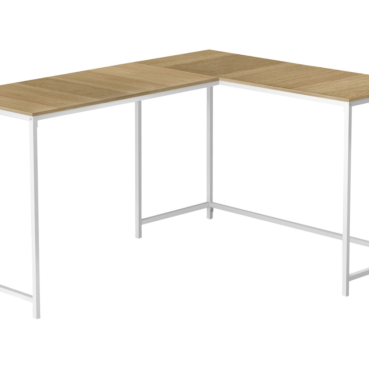 Computer Desk, Home Office, Corner, L Shape, Laptop, Marble Look Contemporary & Modern