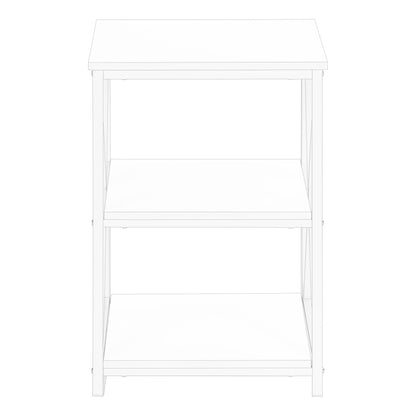 3 Tier Accent Table, Side Marble Look Contemporary & Modern