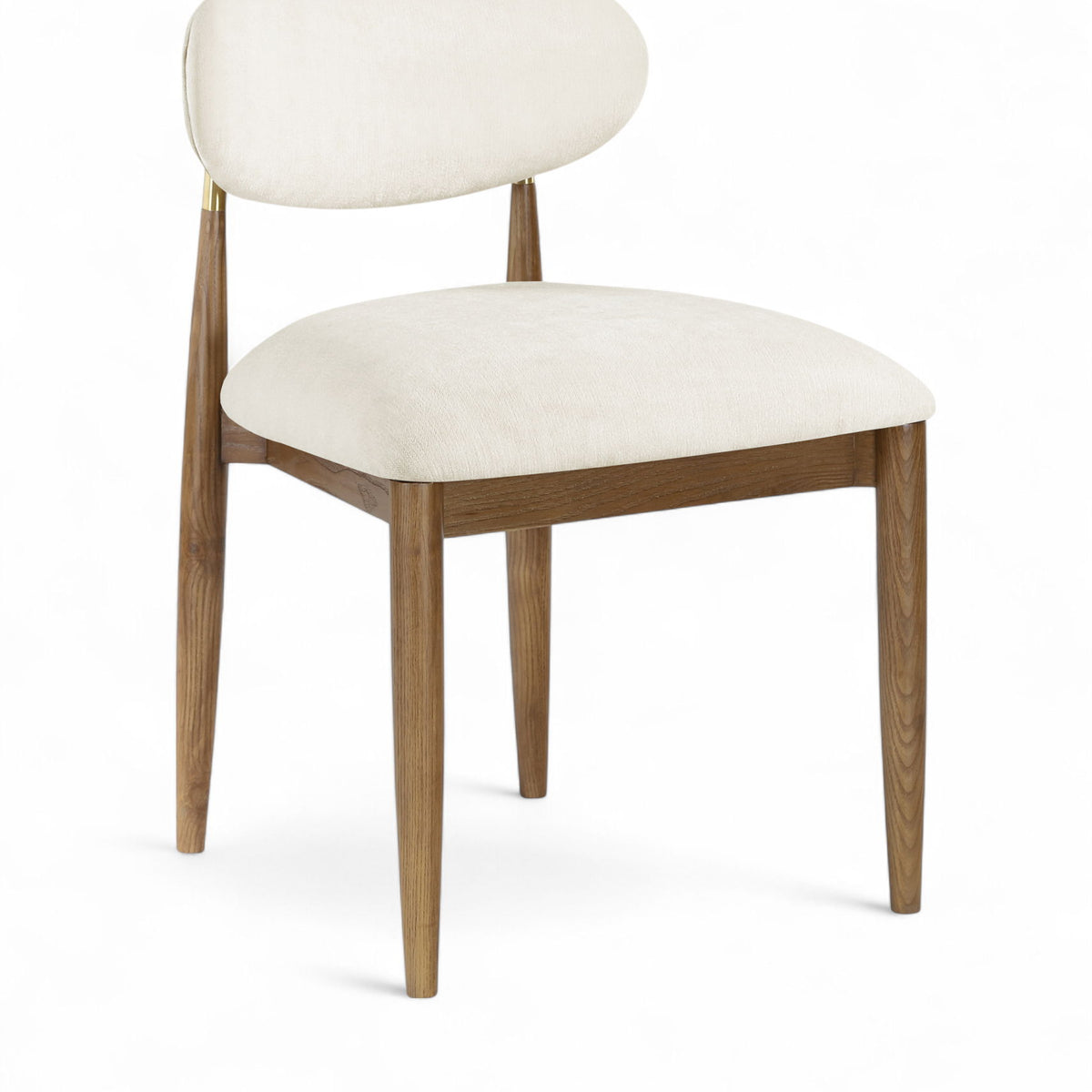 Riccio - Fabric Dining Side Chair (Set of 2) - Walnut Frame