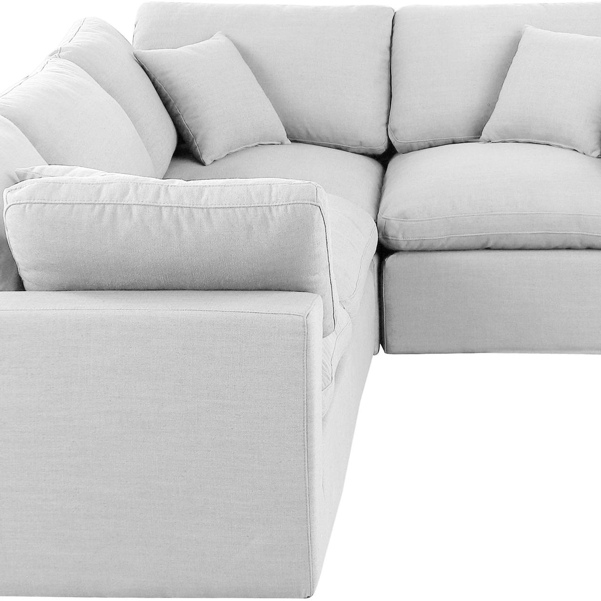 Comfy - 4 Piece Linen Fabric Modular Sectional