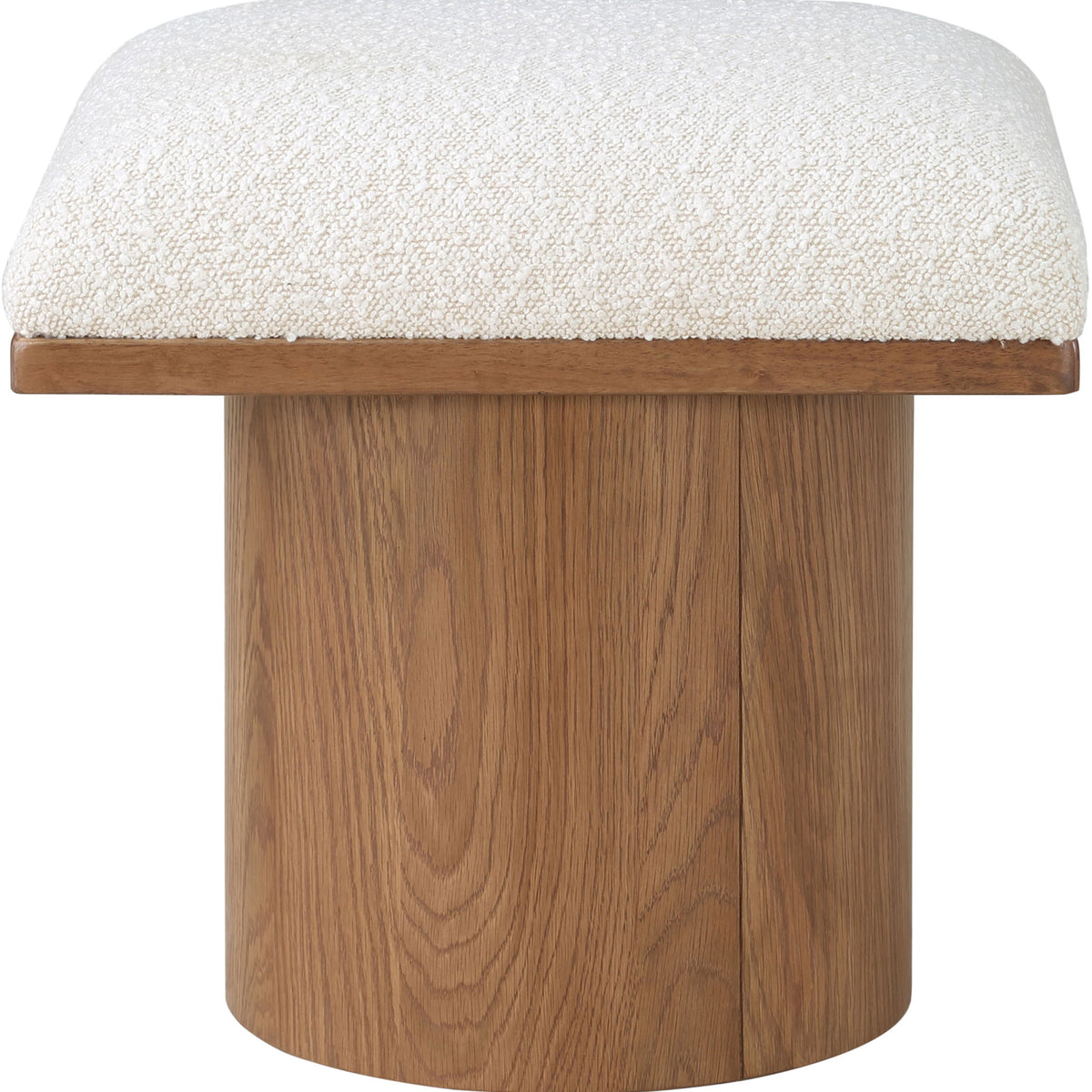 Pavilion - Bench Ottoman With Brown Base - Cream