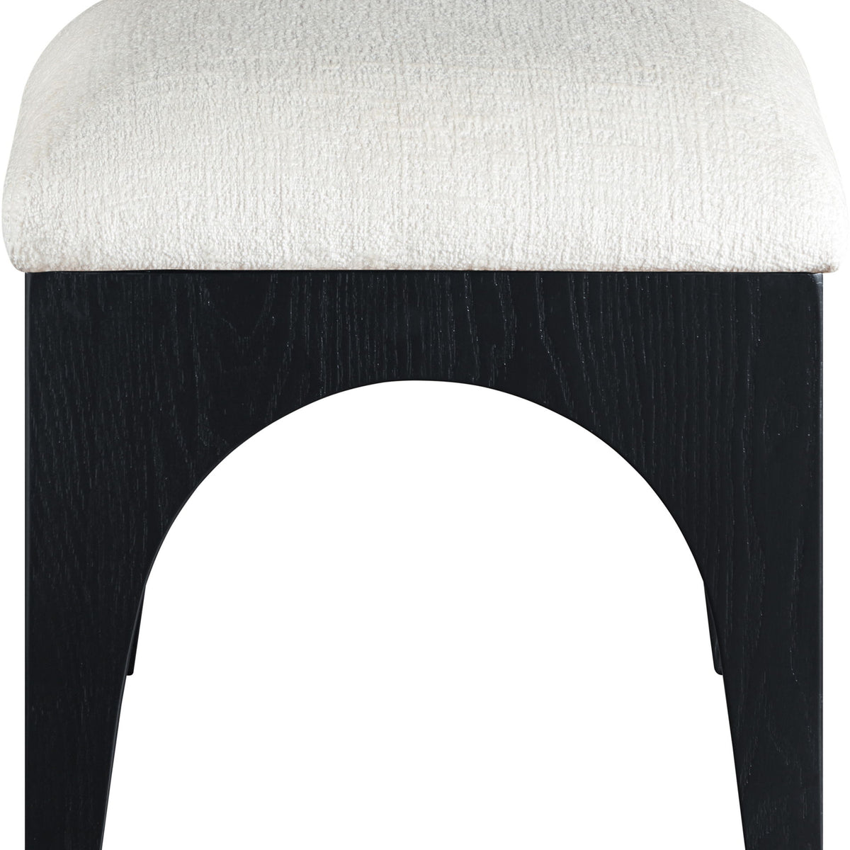 Lawson - Chenille Fabric Ottoman - Black Base