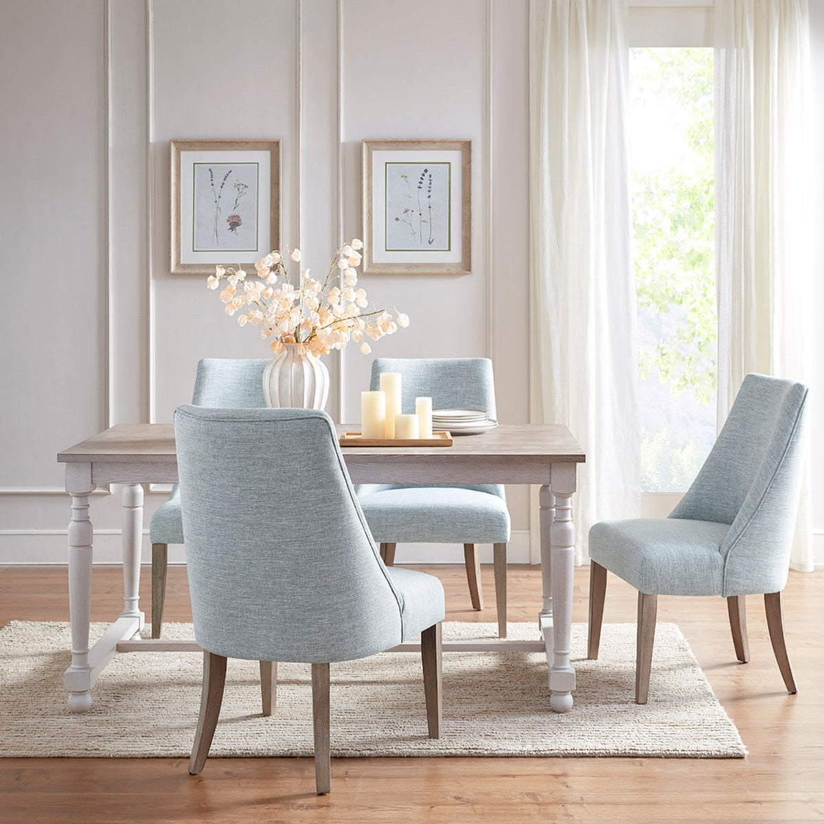 Comfortable Dining Chair Upholstered (Set of 2)