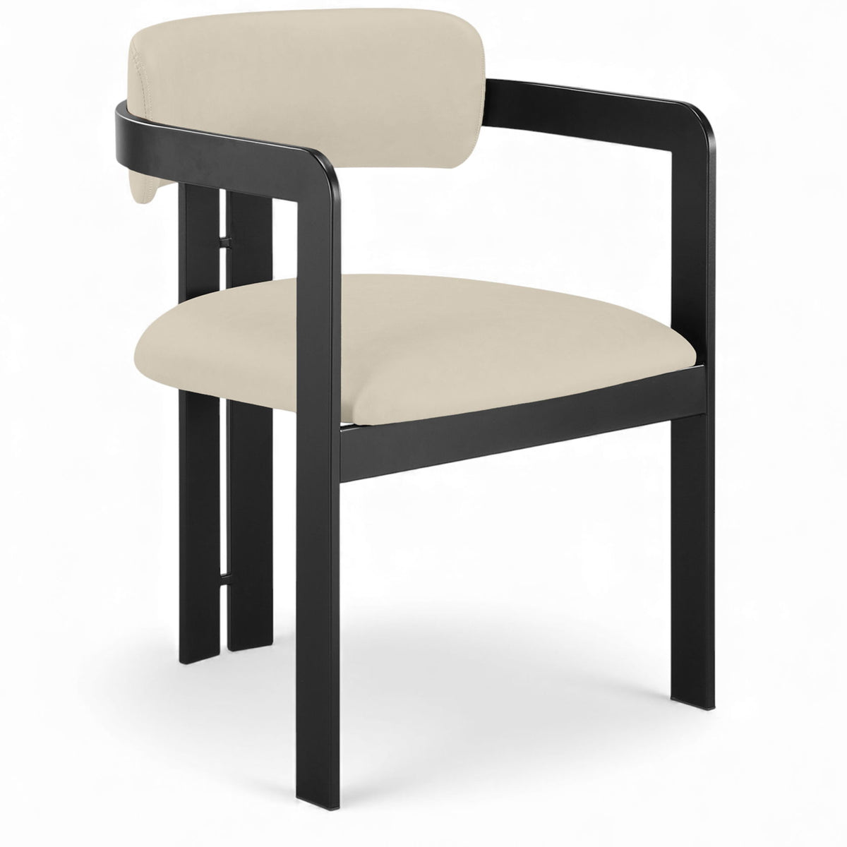 Aurum - Vegan Leather Upholstered Dining Chair With Graphite Black Base (Set of 2)