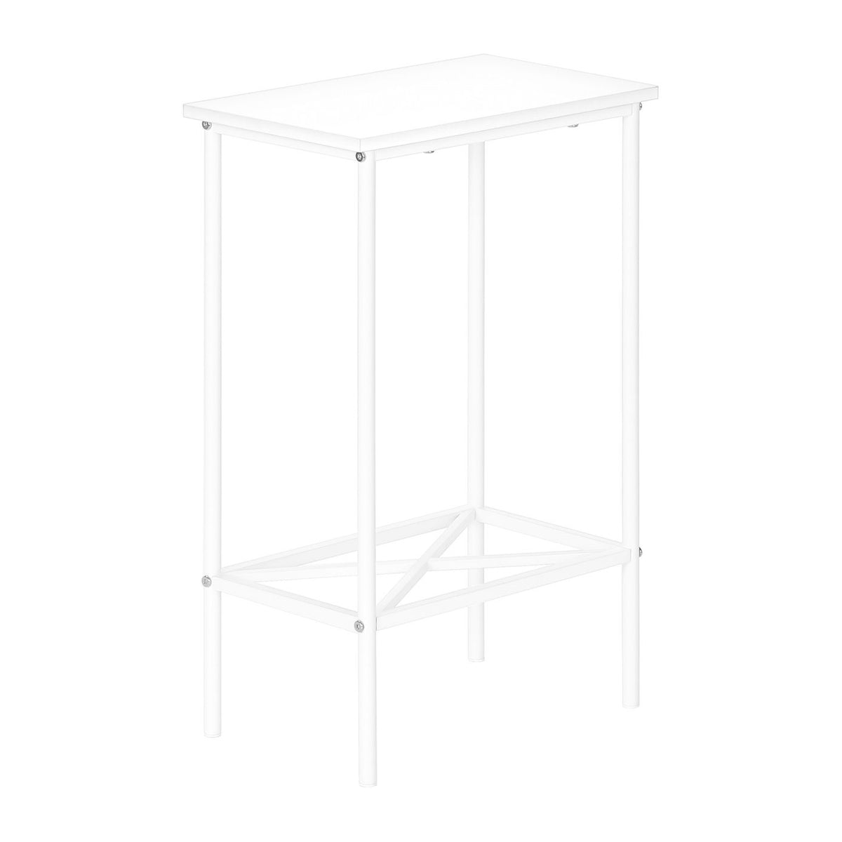 Accent Side Table, Narrow, Small, 2 Tier, Contemporary & Modern