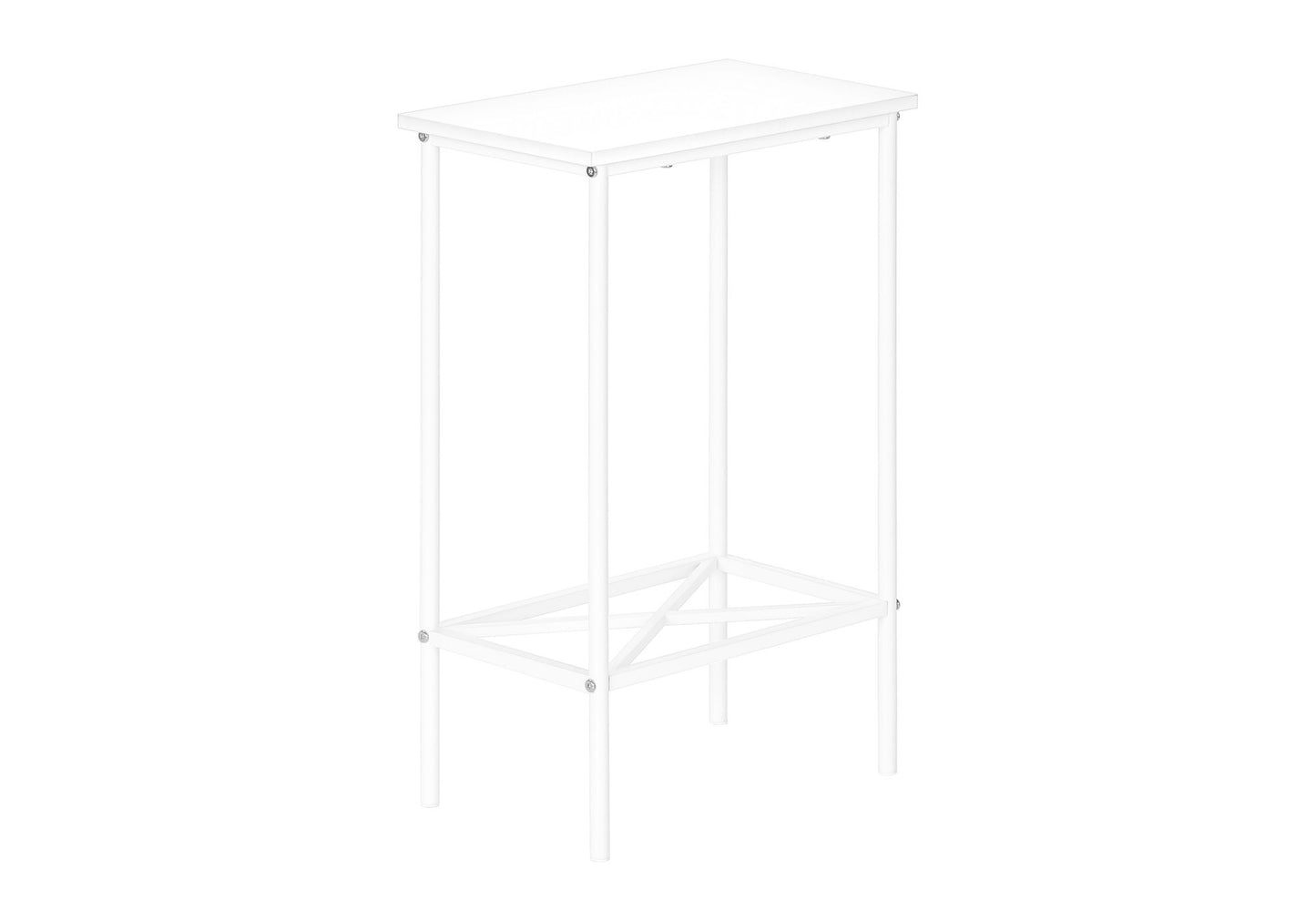 Accent Side Table, Narrow, Small, 2 Tier, Contemporary & Modern