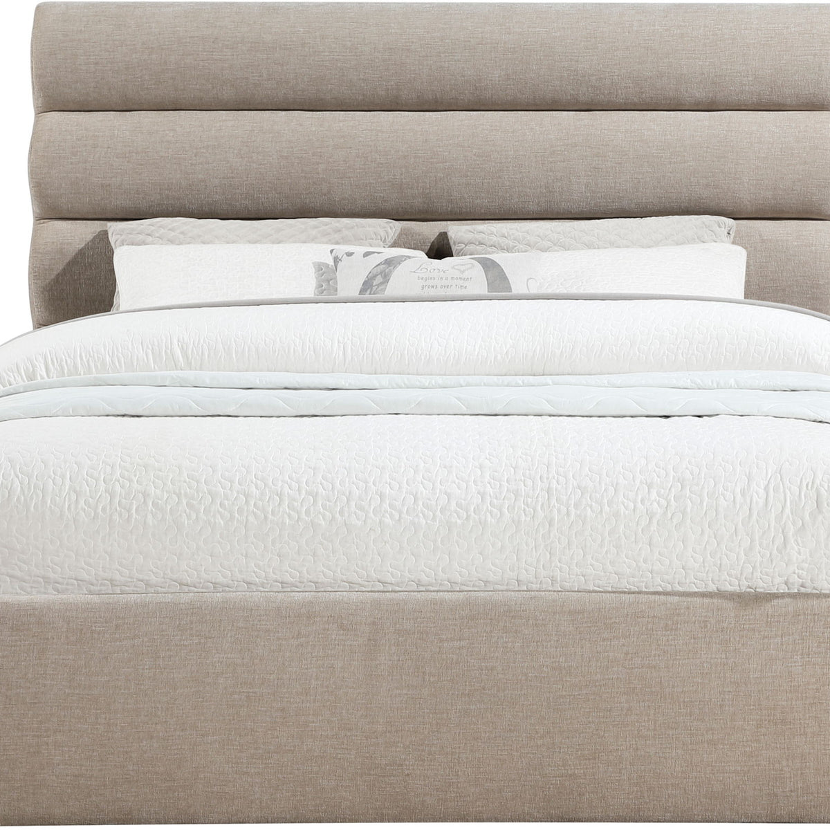 Adam - Chenille Fabric Bed With 52" Headboard